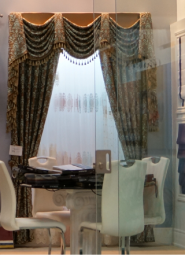 Curtains with pom pom Lace for Living Room Bedroom